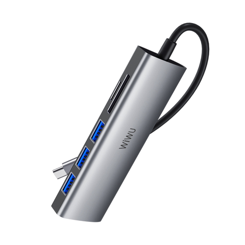 תחנת עגינה 5 ב 1 עם חיבור USB Type C דגם WIWU Alpha 532ST