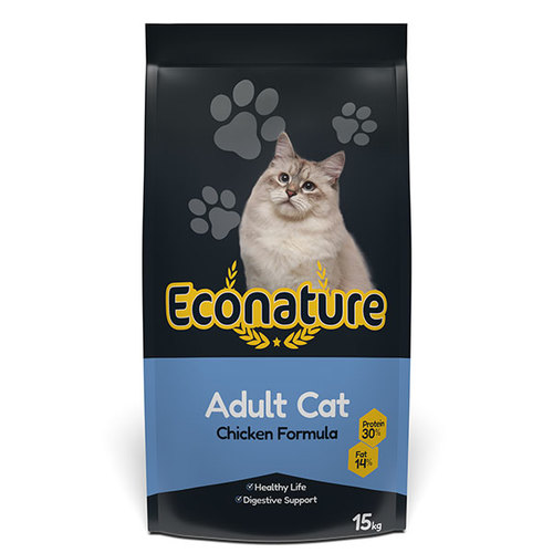 אוכל לחתול על בסיס עוף 15 ק״ג Econature