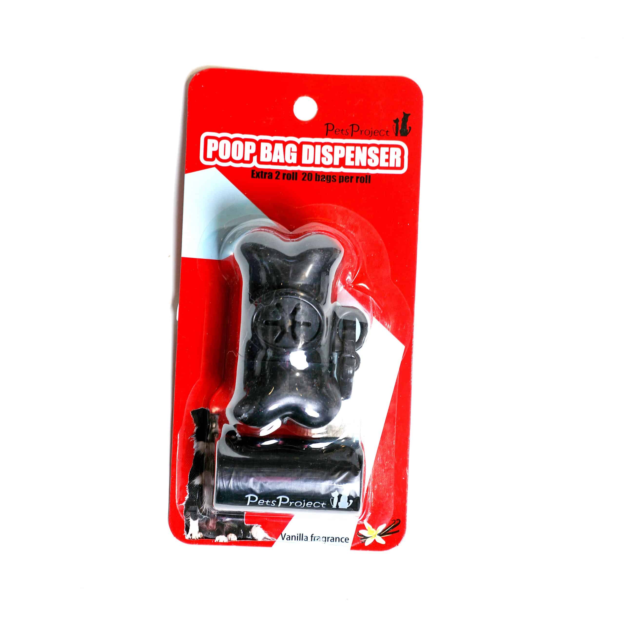 מתקן שקיות איסוף צרכים פלסטיק+ 2 גלילי שקיות POOP BEG DISPENSER