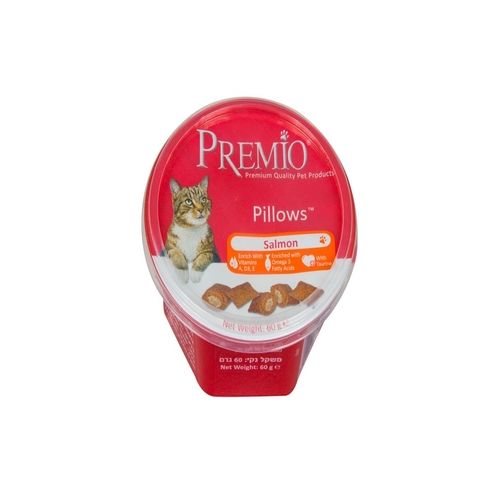חטיף כריות לחתול בטעם סלמון 60 גרם PREMIO