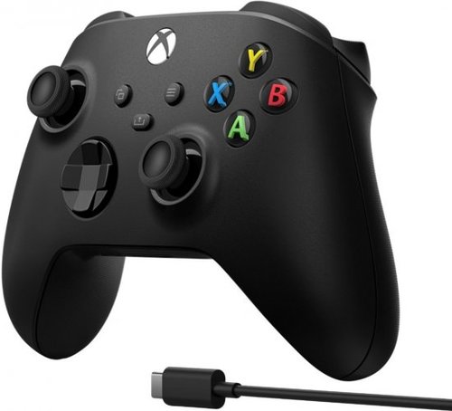 בקר משחק אלחוטי Microsoft Xbox Wireless Controller כולל כבל USB-C - צבע שחור