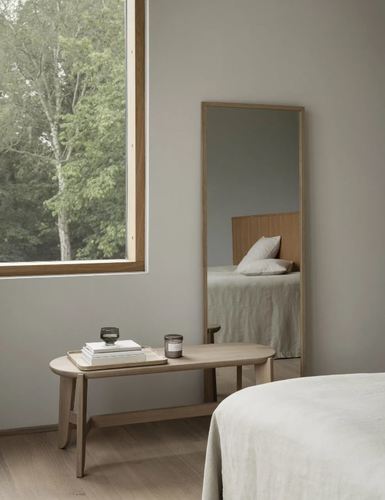 מראת קיר מלבנית מסגרת שחורה MIRO Wall mirror