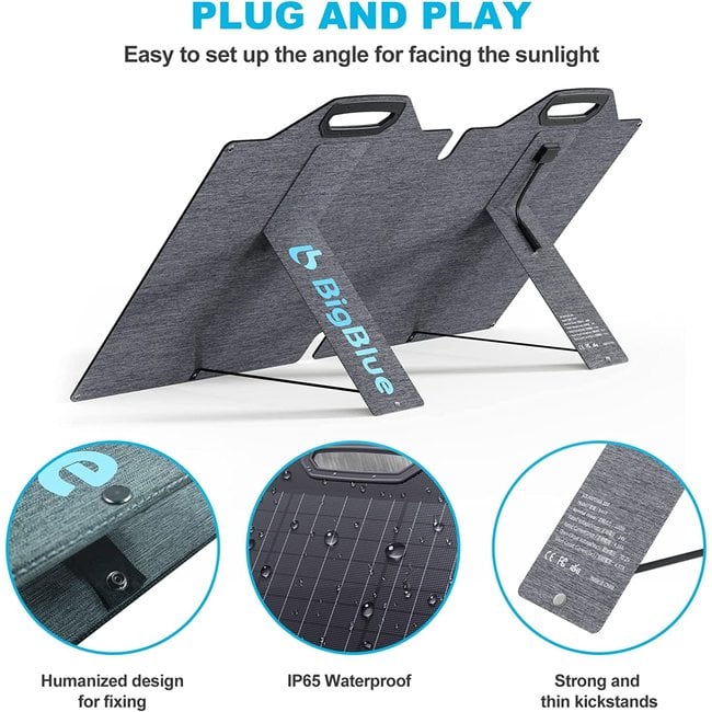 big blue solar panel 100w