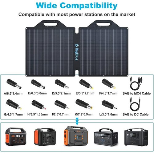 big blue solar panel 100w
