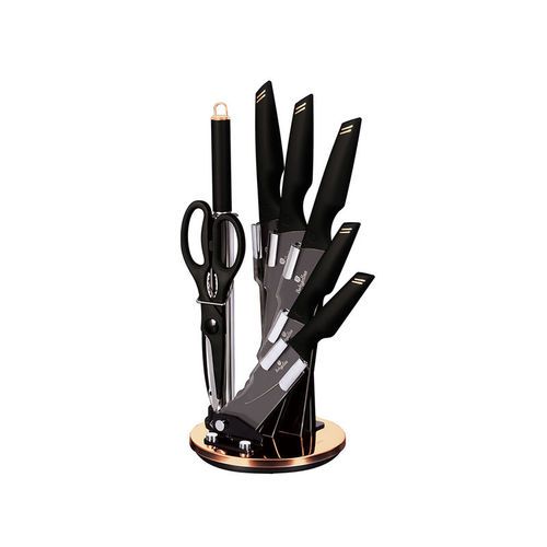 סט 7 סכינים + מעמד איכותי  BERLINGERHAUS BLACK ROSE BH-2692