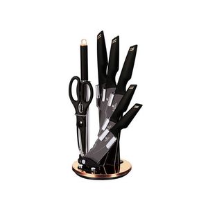 סט 7 סכינים + מעמד איכותי BERLINGERHAUS BLACK ROSE BH-2692