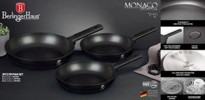 סט 3 מחבתות איכותיות BERLINGERHAUS MONACO BH-7095