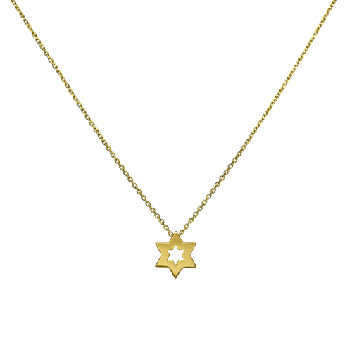 מגן דויד מזהב 14K מרחף