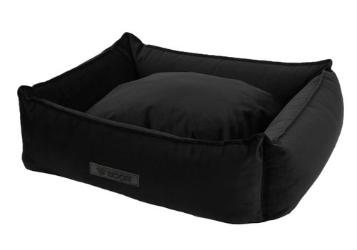 מיטה מלבנית קוקון קטיפה צבע שחור WOOFF - 90X70X22CM L