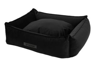 מיטה מלבנית קוקון קטיפה צבע שחור WOOFF - 90X70X22CM L