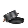 סיר מקלובה 30 ס"מ עם תבנית עגולה 34 ס"מ צבע שחור Culinera - Y.C.022379