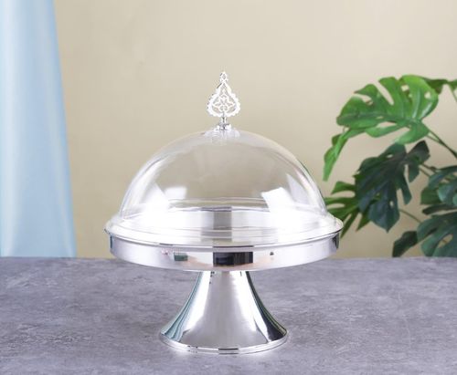 פעמון מתכת עגול + רגל מכסה אקריל 30 ס