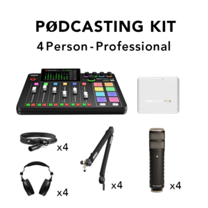 קיט מוצרים לפודקאסט 4 דוברים RODE Podcasting Kit Professional