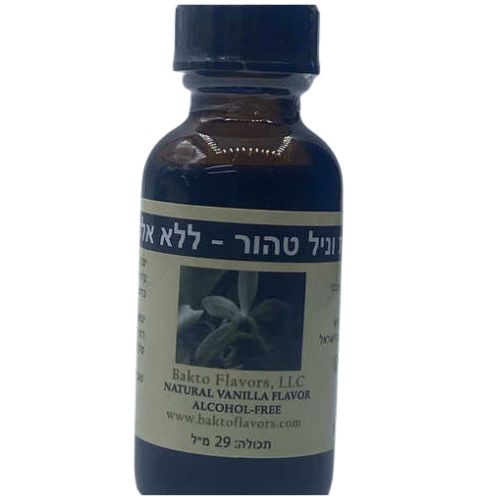 BAKTO FLAVORS תמצית וניל טהור - ללא אלכוהול 29מל