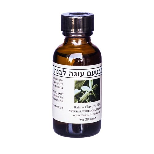 תמצית טעם טבעית (ללא תוספת סוכר וגלוטן) 29מ"ל בטעם עוגה לבנה  bakto-flavors