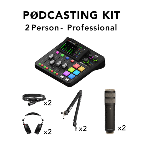 קיט מוצרים לפודקאסט 2 דוברים RODE Podcasting Kit Professional