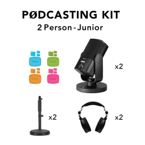 קיט הקלטת פודקאסט 2 דוברים RODE Podcast Recording Kit Junior