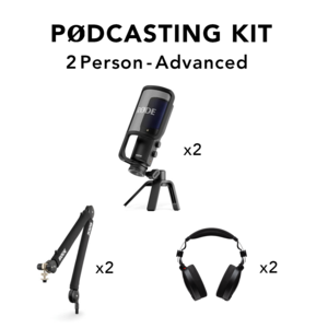 קיט הקלטת פודקאסט 2 דוברים RODE Podcast Recording Kit Advanced