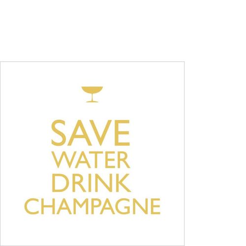 חבילת מפיות קטנות מסיבה DRINK CHAMPAGNE