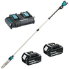 מסור שרשרת טלסקופי 2X18V נטען 300 מ"מ עד 3.8 מטר הכולל 2 סוללות 6.0 אמפר ומטען MAKITA DUA301 מקיטה