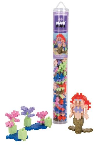 משחק הרכבה 100 חלקים קטנים במארז צינור רב פעמי - בת ים