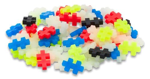 משחק הרכבה 240 חלקים קטנים במארז צינור רב פעמי - זוהר בחושך