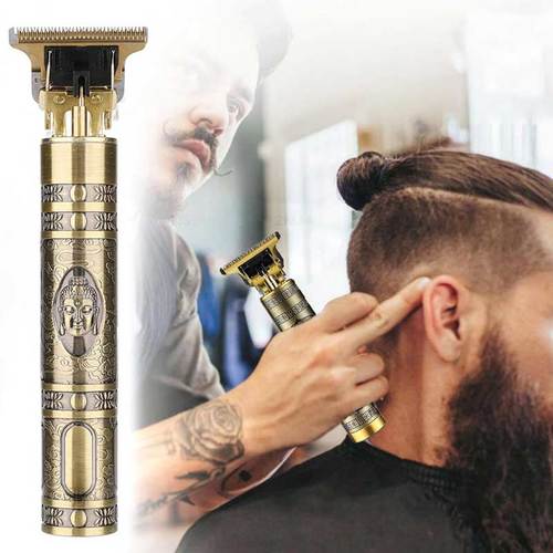 מכונת תספורת צבע זהב נטענת בעיצוב רטרו Retro Gold