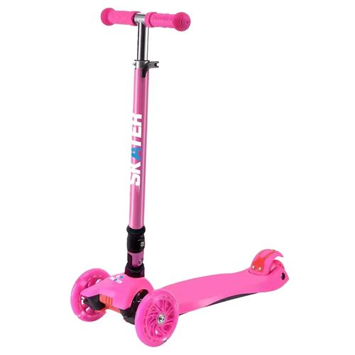 קורקינט 3 גלגלים מתקפל + אורות בגלגלים - SKATER MAXI COOL