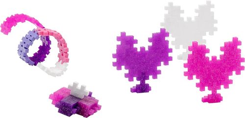 משחק הרכבה 240 חלקים קטנים במארז צינור רב פעמי - ורוד מנצנץ