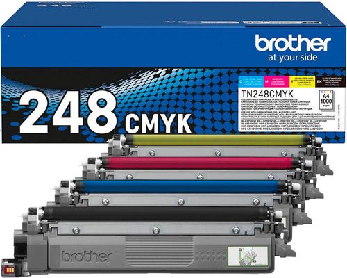סט 4 טונרים מקוריים Brother TN-248 - M/C/Y/BK
