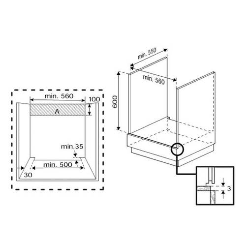 תנור בנוי Grundig GEBM12300B זכוכית שחורה