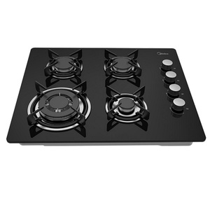 ‏כיריים גז Midea 60GL403 מידאה - זכוכית שחורה