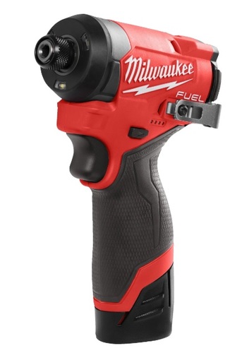 מברגת אימפקט 12V סוללות 2Ah פיול Milwaukee M12 Fid2 Fuel + שתי סוללות 2Ah + מטען