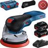 מלטשת אקצנטרית 18 כולל 2 סוללות 4AH מבית BOSCH