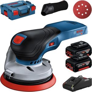 מלטשת אקצנטרית 18 כולל 2 סוללות 5AH מבית BOSCH