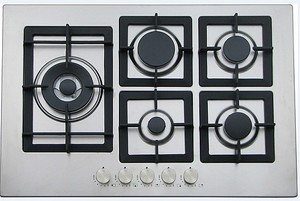כיריים גז 5 להבות כפרי ונילה דגם LyVent HOZ55