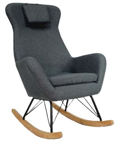 כורסת הנקה מעוצבת QUEEN עם בד מלאנז' אפור