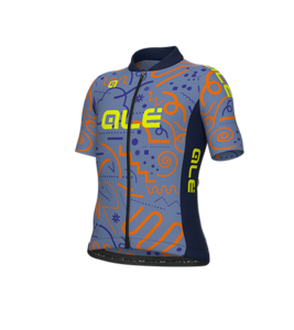 חולצה לרכיבת אופניים קצרה לילדים  KIDS JERSEY כחול דקיקה טכנית ומנדפת מאוד