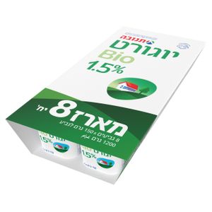 מארז יוגורט תנובה 1.5% שומן 8*150 גרם