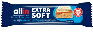 חטיף חלבון בטעם שוקולד לבן בוטנים וקרמל אול-אין