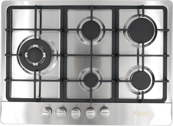 כיריים גז 5 להבות Luxor דגם LUX-705CI-L נירוסטה