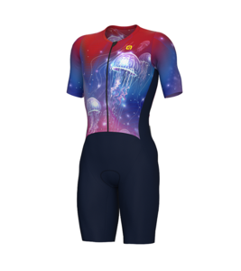 חליפת טריאתלון גברים SEA TRIATHLON SUIT OPEN צבעוני אלסטית טכנית אוורירית ומנדפת מאוד