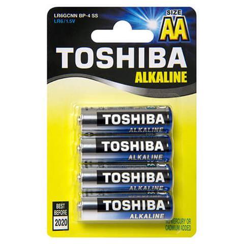 AA LR06 TOSHIBAאלקליין בליסטר 4 יח