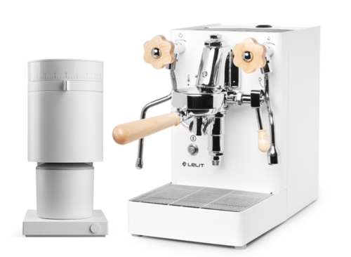 מכונת אספרסו Lelit MaraX - PL62X בצבע לבן + מטחנת Fellow Opus