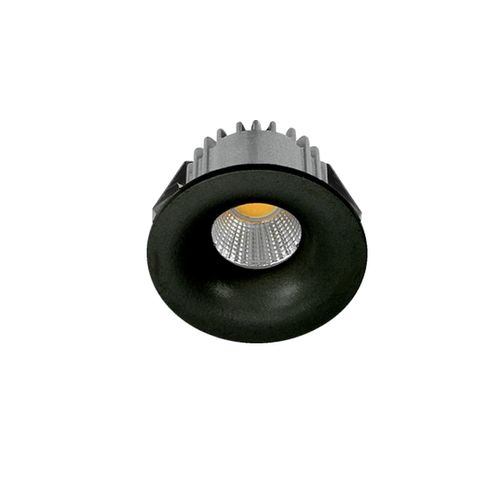 שקוע"מיני" עגול שחור מיני לד COB 4W 350mA 2900K יורולוקס 
