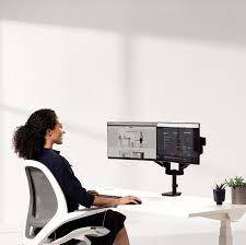 זרוע לשני מסכי מחשב Fellowes Tallo Compact Dual Monitor