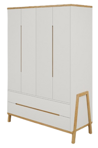 ארון רחב לחדר תינוק / ילדים 4 דלתות עשוי MDF עם מסילות טריקה שקטה - רומא
