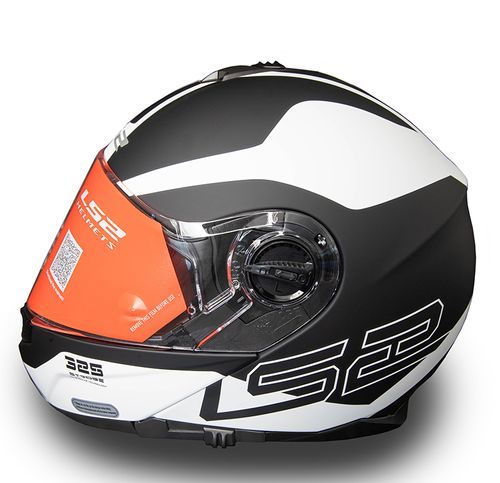 קסדה נפתחת לאופנוע LS2 STROBE FF325 שחור\לבן