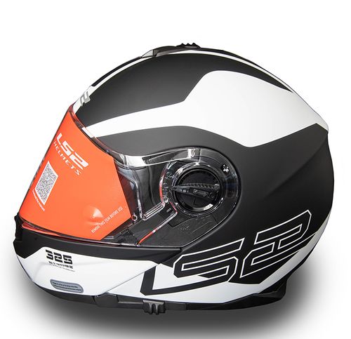 קסדה נפתחת לאופנוע LS2 STROBE FF325 שחור\לבן
