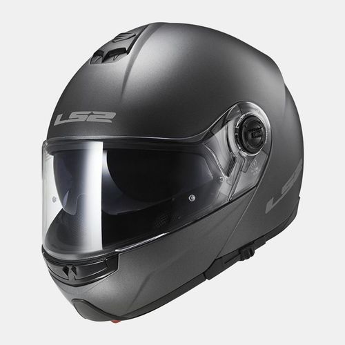קסדה נפתחת לאופנוע LS2 STROBE FF325 אפור מט